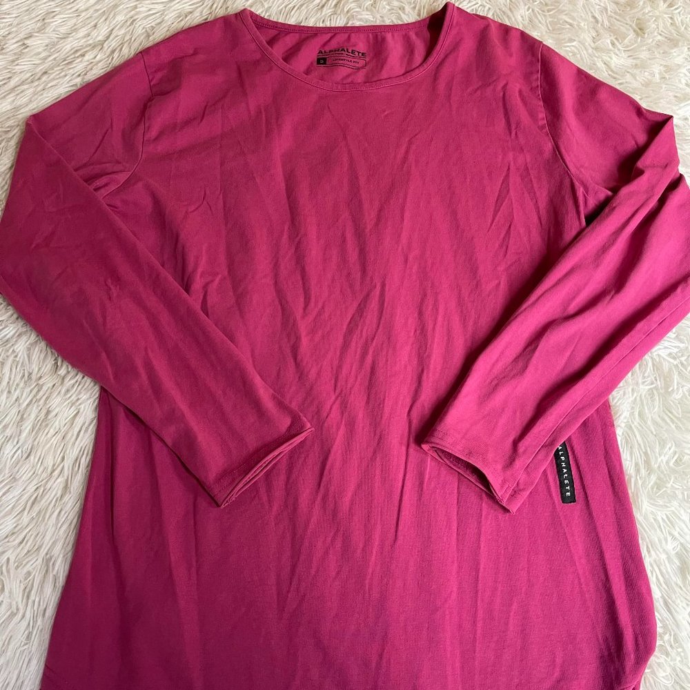 Alphalete Men's Long Sleeve Top Pink - Size Small